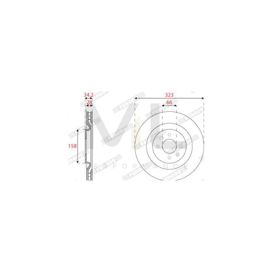Ferodo DDF2784C Brake Disc Vented  - Pair