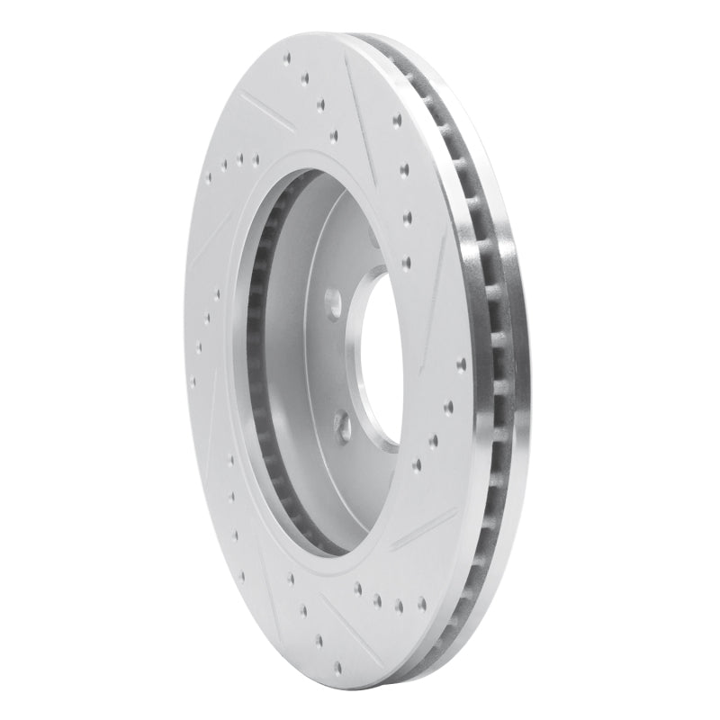 R1 Concepts R1 04-08 Ford F-150 4WD Front Left Drilled & Slotted Silver Brake Rotor