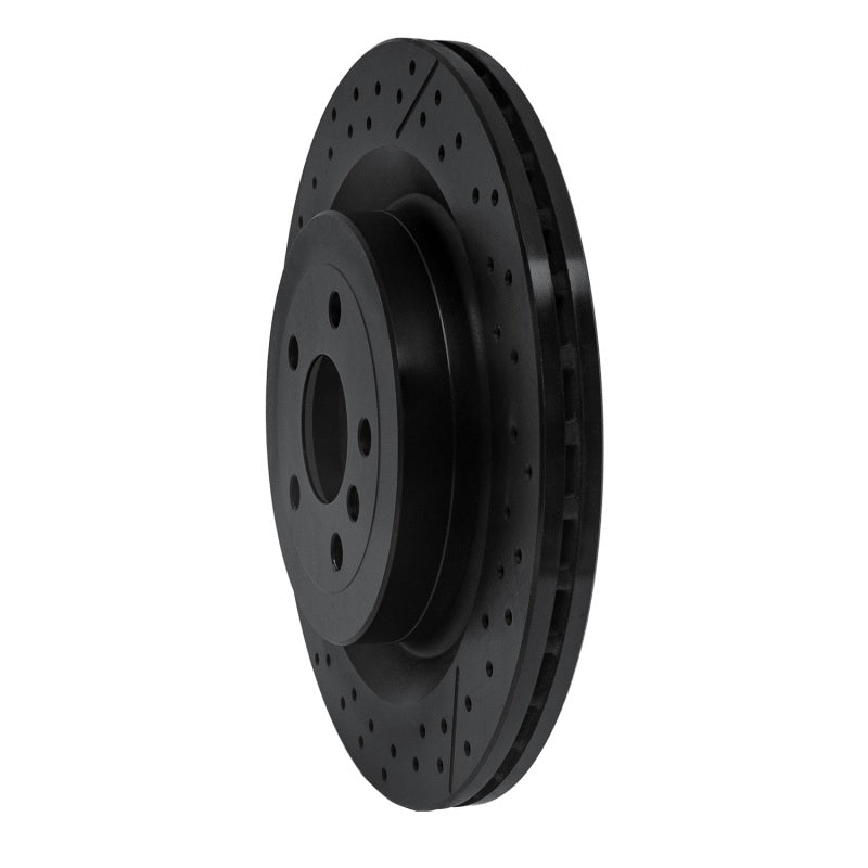 R1 Concepts R1 12-19 Mercedes-Benz GLE63 AMG S Rear Drilled & Slotted Black Brake Rotor
