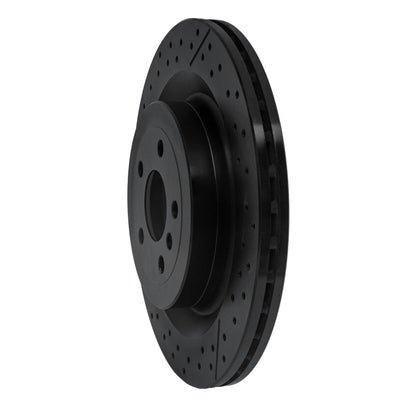 R1 Concepts R1 12-19 Mercedes-Benz GLE63 AMG S Rear Drilled & Slotted Black Brake Rotor