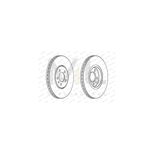 Ferodo Premier DDF706 Brake Disc Vented, With Bolts/Screws  - Pair
