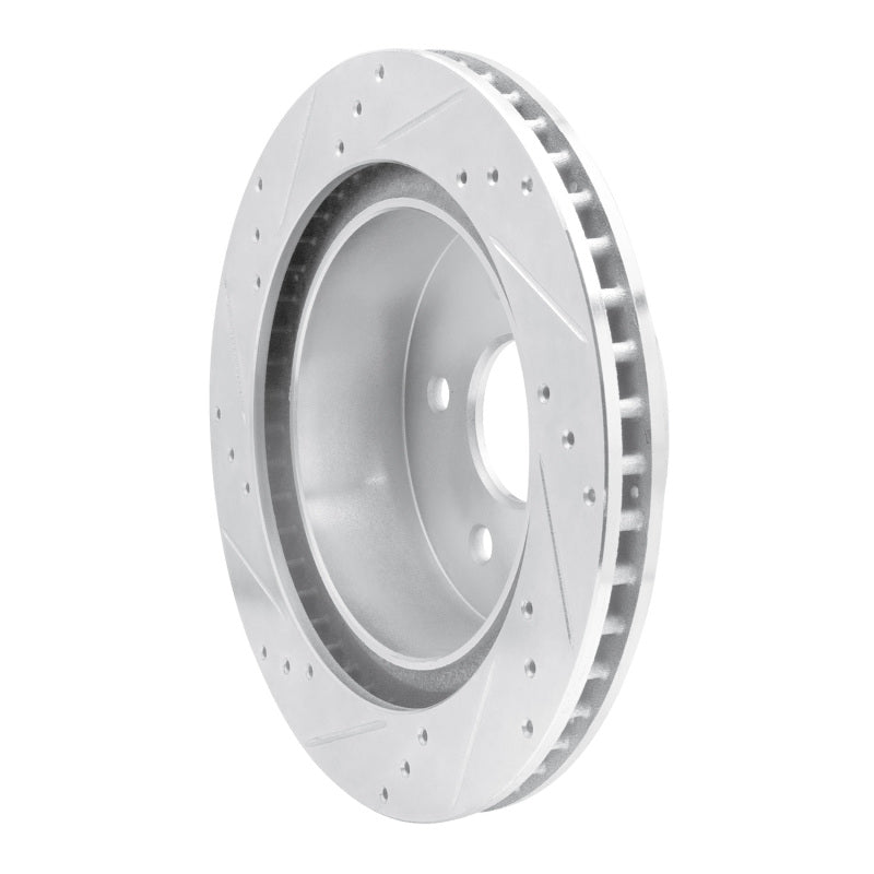 R1 Concepts R1 04-06 Dodge Ram 1500 Pickup Rear Left Drilled & Slotted Silver Brake Rotor