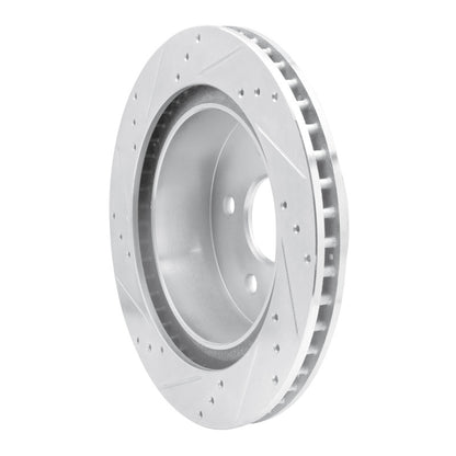 R1 Concepts R1 04-06 Dodge Ram 1500 Pickup Rear Left Drilled & Slotted Silver Brake Rotor