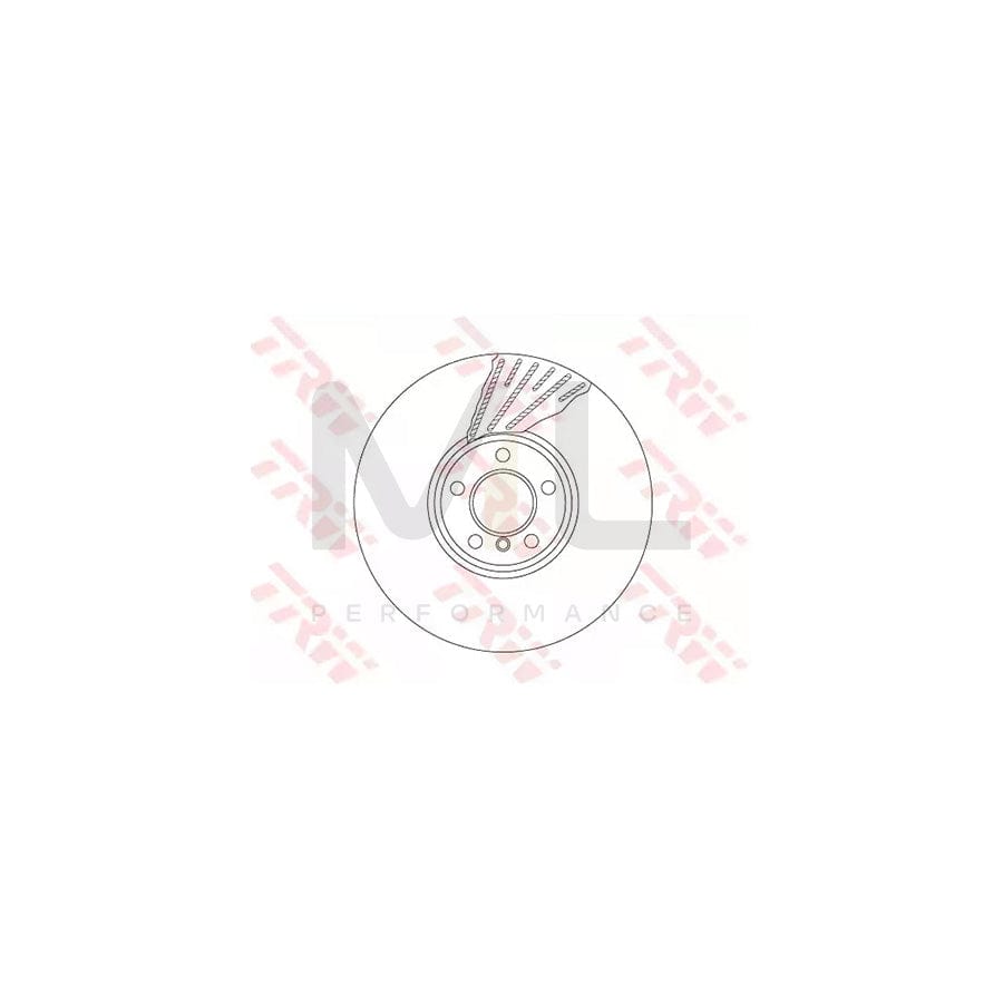 TRW DF6622S Brake Disc Two-piece brake disc, Vented, High-carbon