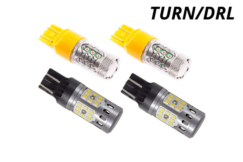 Diode Dynamics JL Wrangler Front Turn Stage 2 (7443 LED Bulb XPR - White and - Amber)