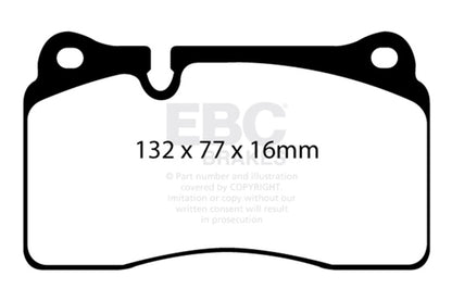 EBC Racing 2009+ AC MK VI 6.2L SR-21 Sintered Race Front Brake Pads