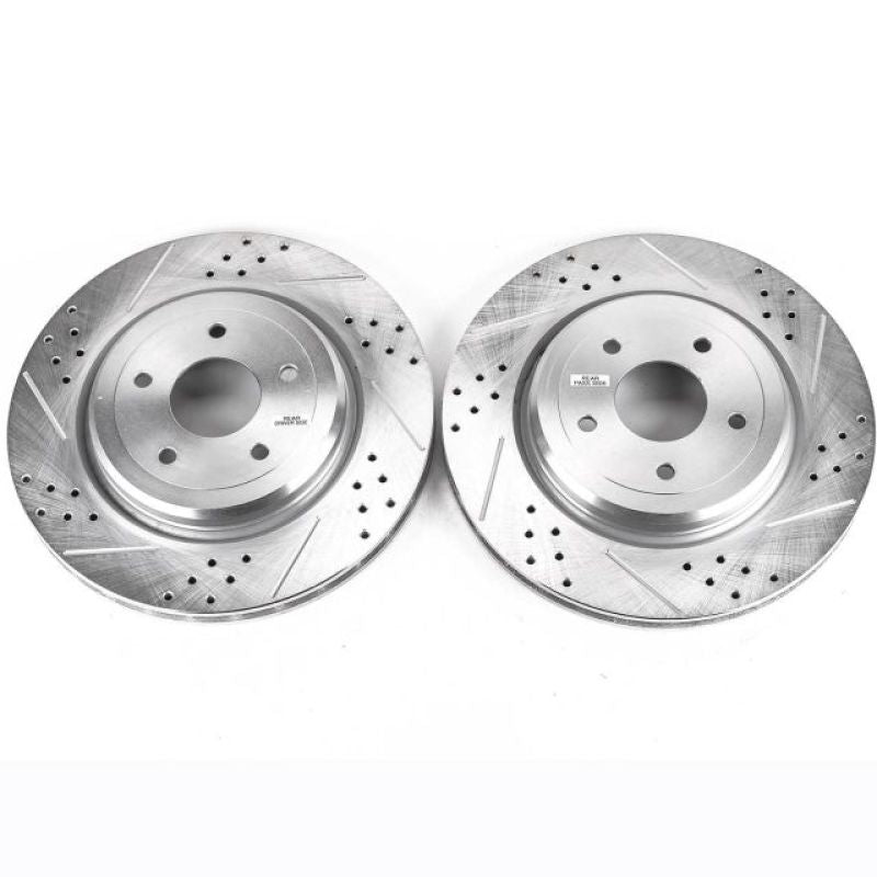PowerStop Power Stop 06-13 Chevrolet Corvette Rear Evolution Drilled & Slotted Rotors - Pair