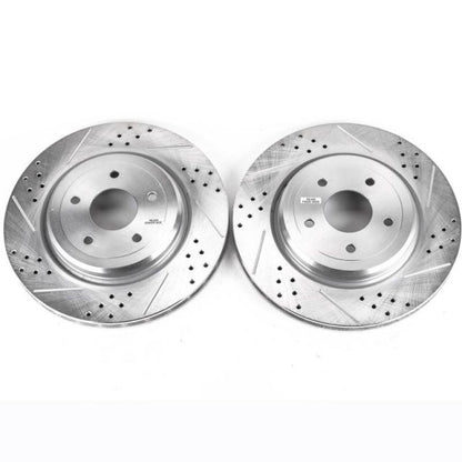 PowerStop Power Stop 06-13 Chevrolet Corvette Rear Evolution Drilled & Slotted Rotors - Pair