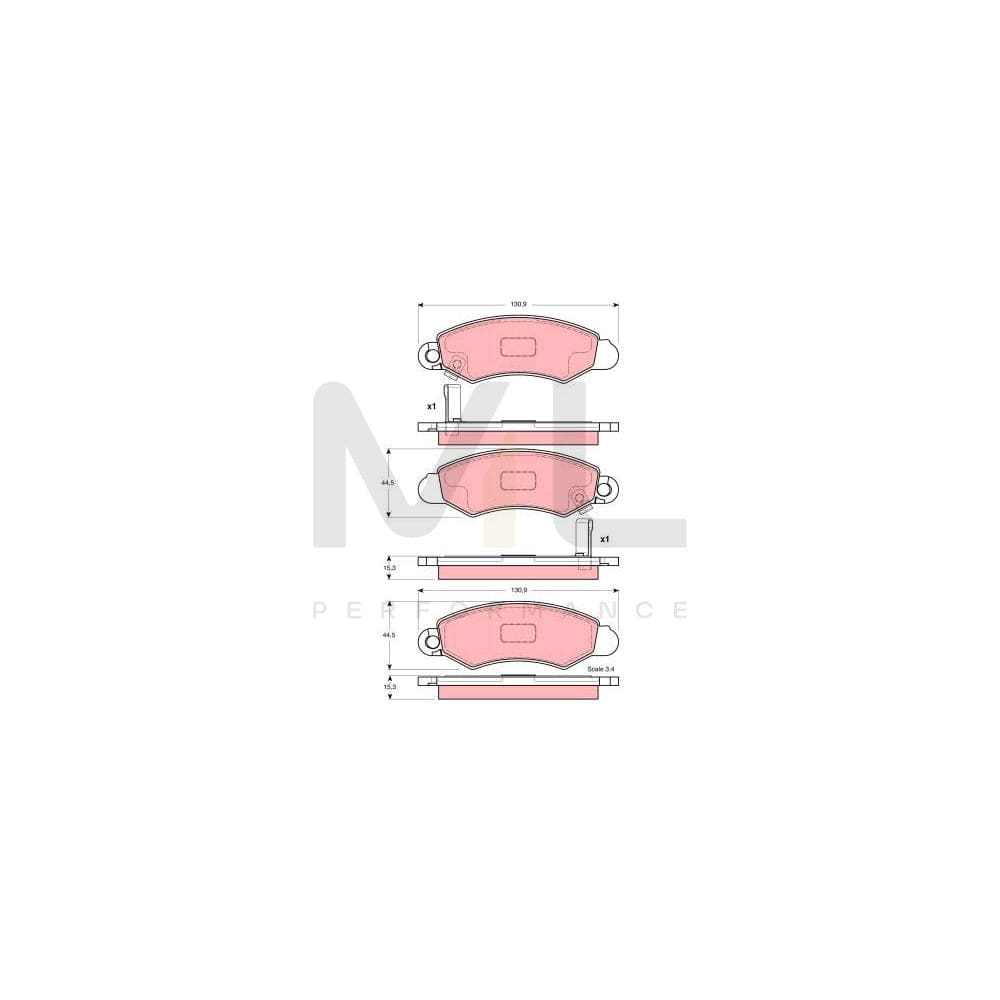TRW Gdb3215 Brake Pad Set With Acoustic Wear Warning