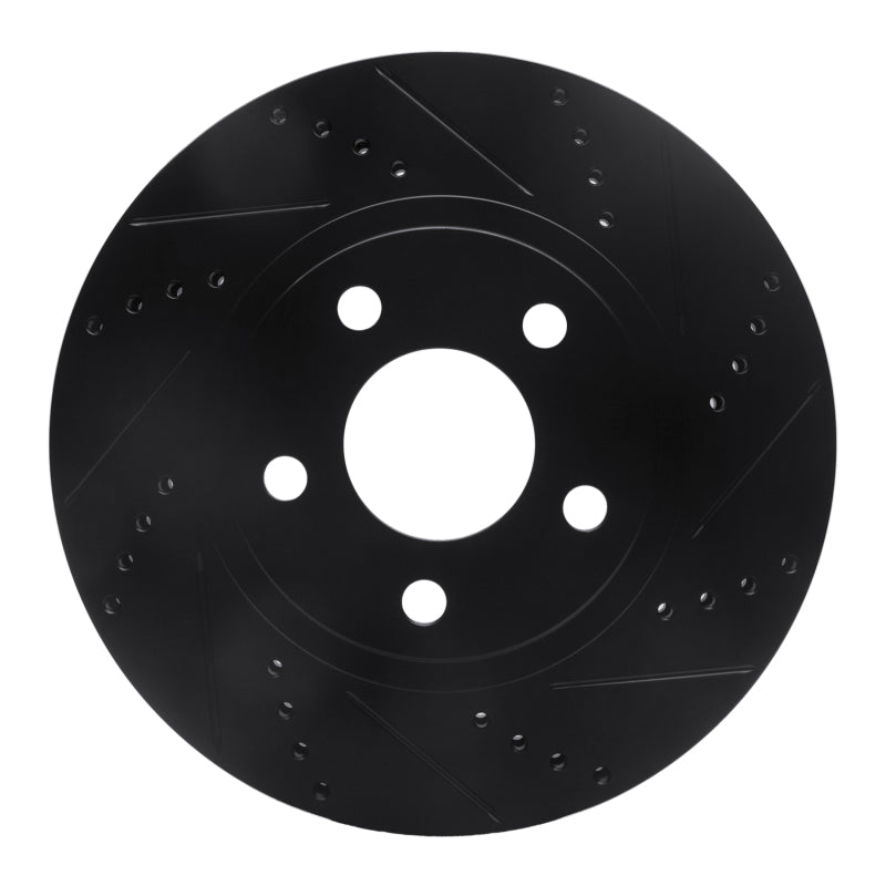 R1 Concepts R1 97-05 Buick Riviera Front Right Drilled & Slotted Black Brake Rotor