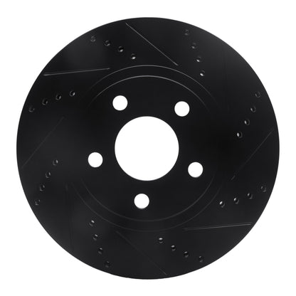 R1 Concepts R1 97-05 Buick Riviera Front Right Drilled & Slotted Black Brake Rotor