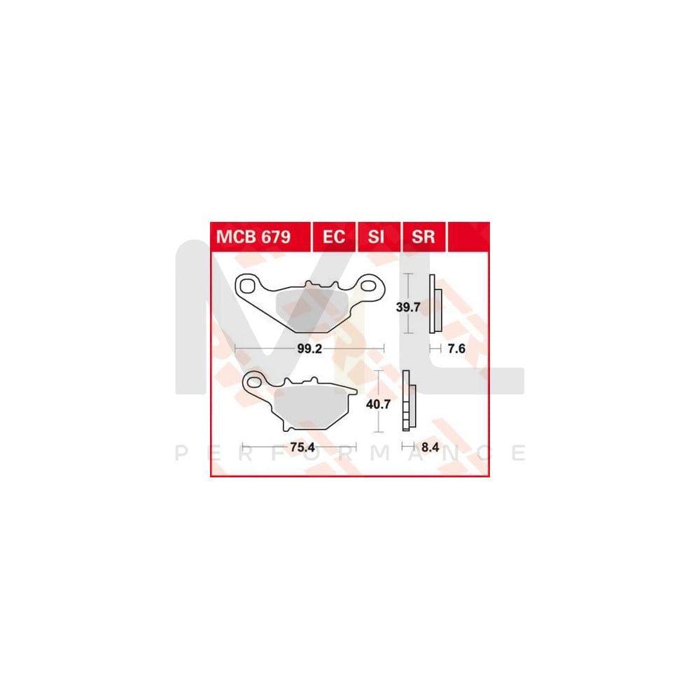 TRW Sinter Offroad Mcb679Si Brake Pad Set