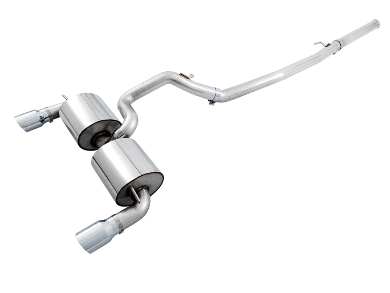 AWE Tuning Ford Focus RS Touring Edition Cat-Back Exhaust- Non-Resonated - Chrome Silver Tips