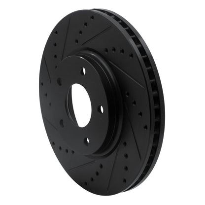 R1 Concepts R1 02-17 Infiniti M45 Front Left Drilled & Slotted Black Brake Rotor