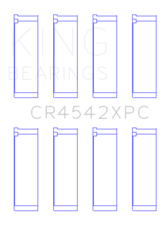 King Engine Bearings Honda K20 (Size 0.25mm) Performance Coated Main Bearing Set