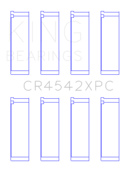 King Engine Bearings Honda K20 (Size 0.25mm) Performance Coated Main Bearing Set