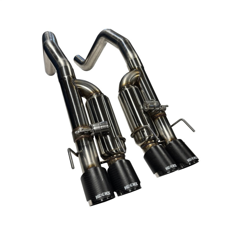 Kooks Headers Kooks 09-13 Chevrolet Corvette Z06/ZR1 3in. Valved Axle-Back Exhaust w/ CF Tips