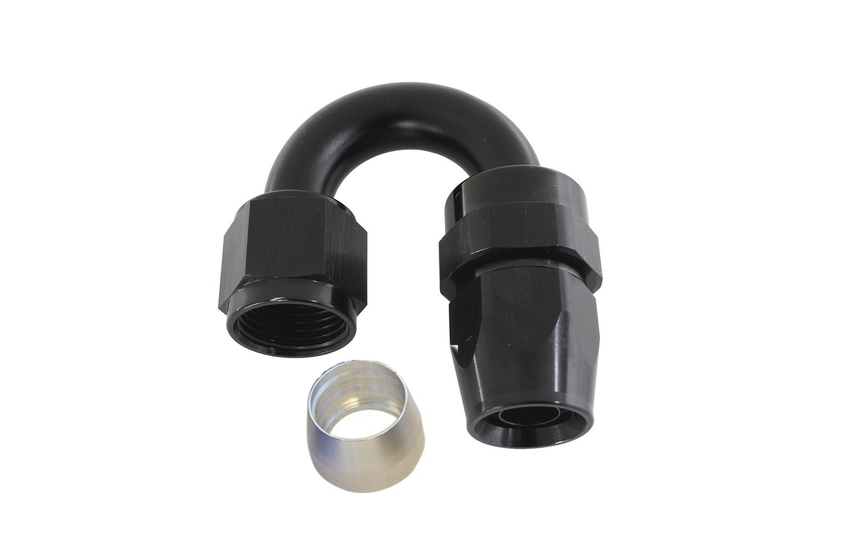ARD ARTP6001-1808-BLK FITTING PTFE HOSE ENDS AN8 180° DEGREE BLACK
