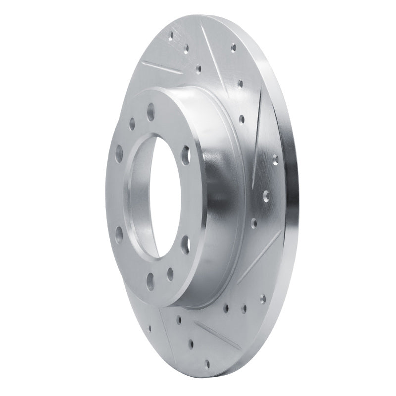 R1 Concepts R1 81-85 Toyota Pickup Front Right Drilled & Slotted Silver Brake Rotor