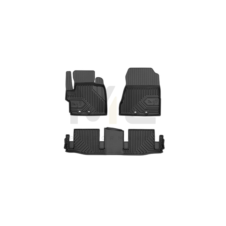 FROGUM Tailored, No.77 77426429 Floor mat set for TOYOTA iQ (AJ10) Elastomer, Front and Rear, Quantity: 3, Black, (LHD)