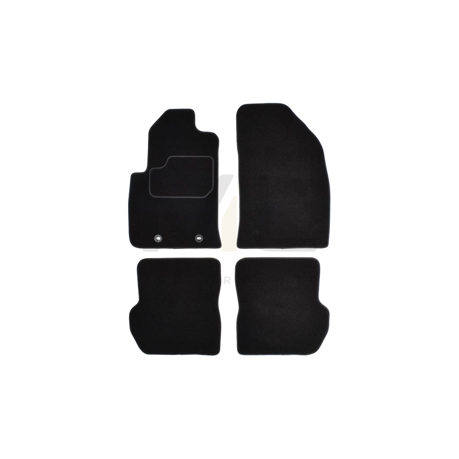 CUSTOPOL Tailored 416870 Floor mat set for FORD Fiesta Mk5 Hatchback (JH1, JD1, JH3, JD3) Textile, Front and Rear, Quantity: 4, Black