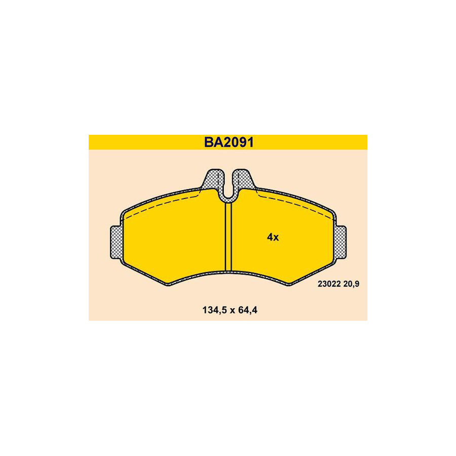 Barum Ba2091 Brake Pad Set