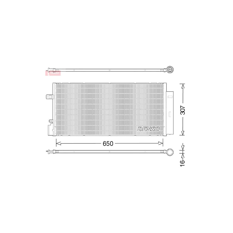 DENSO DCN20024 Air Conditioning Condenser for Chevrolet Aveo Hatchback (T300)