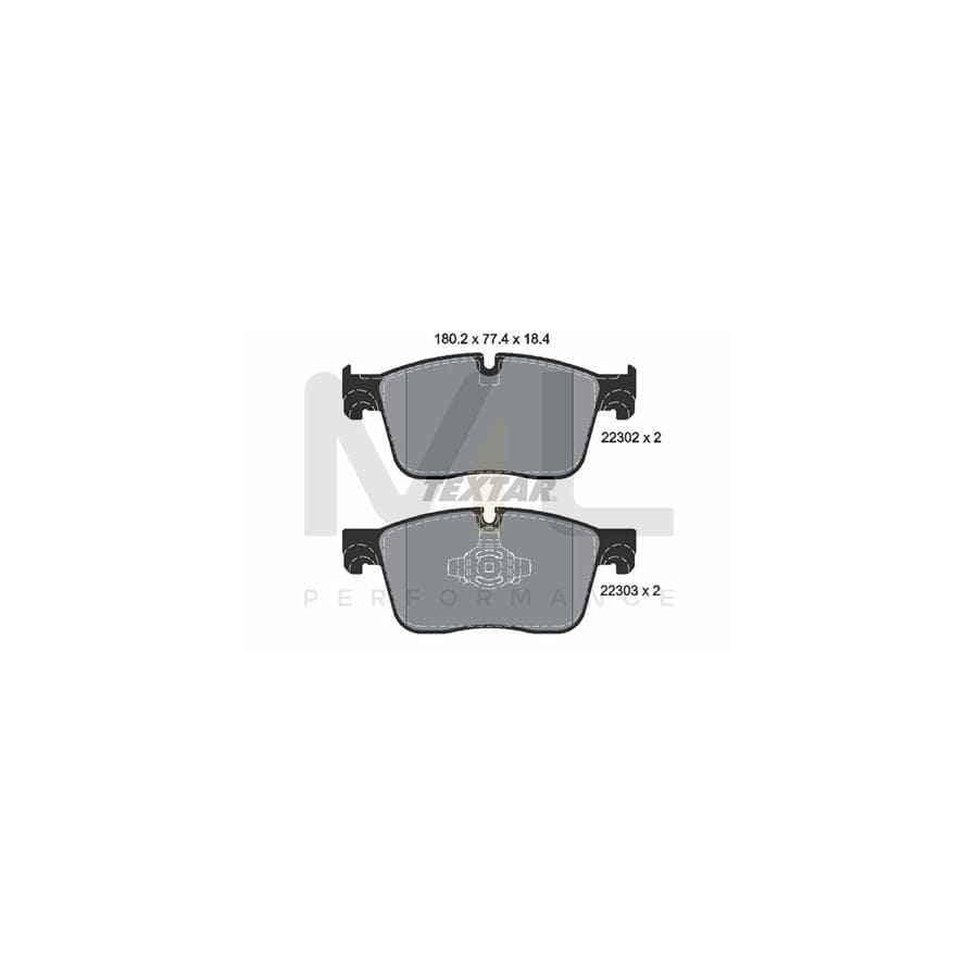 TEXTAR 2230201 Brake pad set prepared for wear indicator