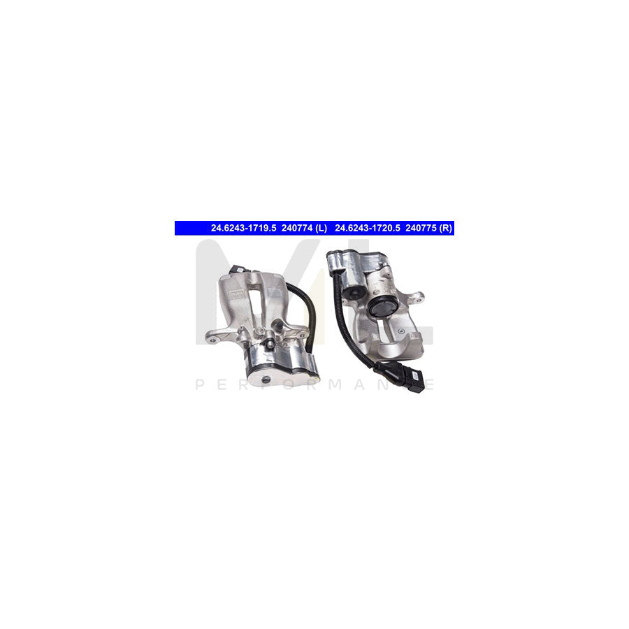 ATE 24.6243-1720.5 Brake Caliper for AUDI A8 D3 (4E2, 4E8) for vehicles with electric parking brake, with electric motor, without holder