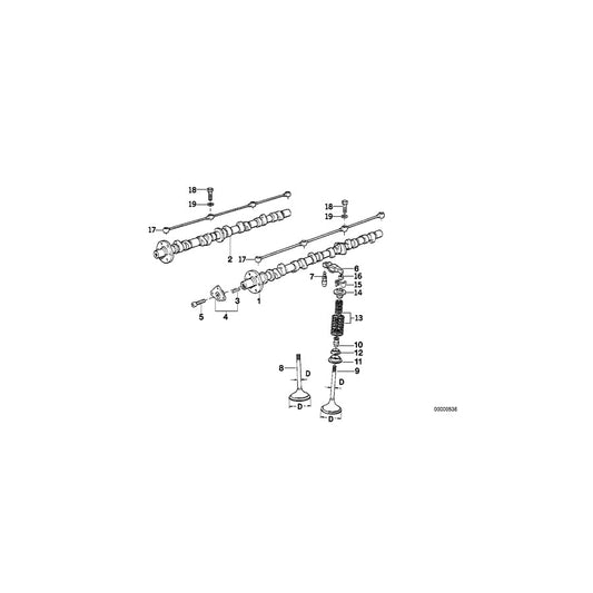 Genuine BMW 11341713731 E32 E31 Exhaust Valve 35,0/6,94mm (Inc. 750i, 750iL & 750iLS)