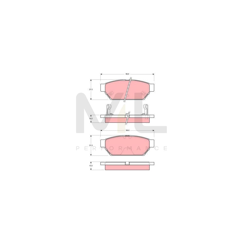 TRW Gdb3045 Brake Pad Set With Acoustic Wear Warning
