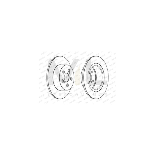 Ferodo Premier DDF1556C Brake Disc for Toyota Avensis Solid, Coated, Without Bolts/Screws  - Pair