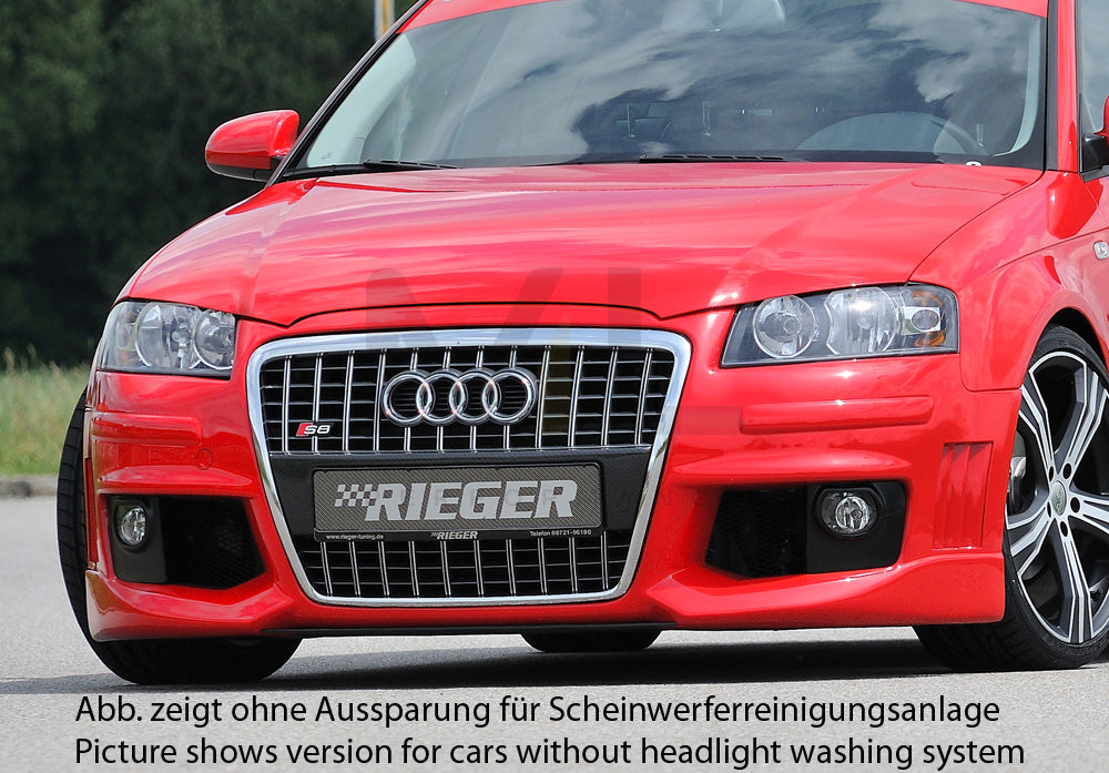 Rieger 00056744 Audi 8P A3 Front Bumper - R-Frame 1 | ML Performance UK Car Parts