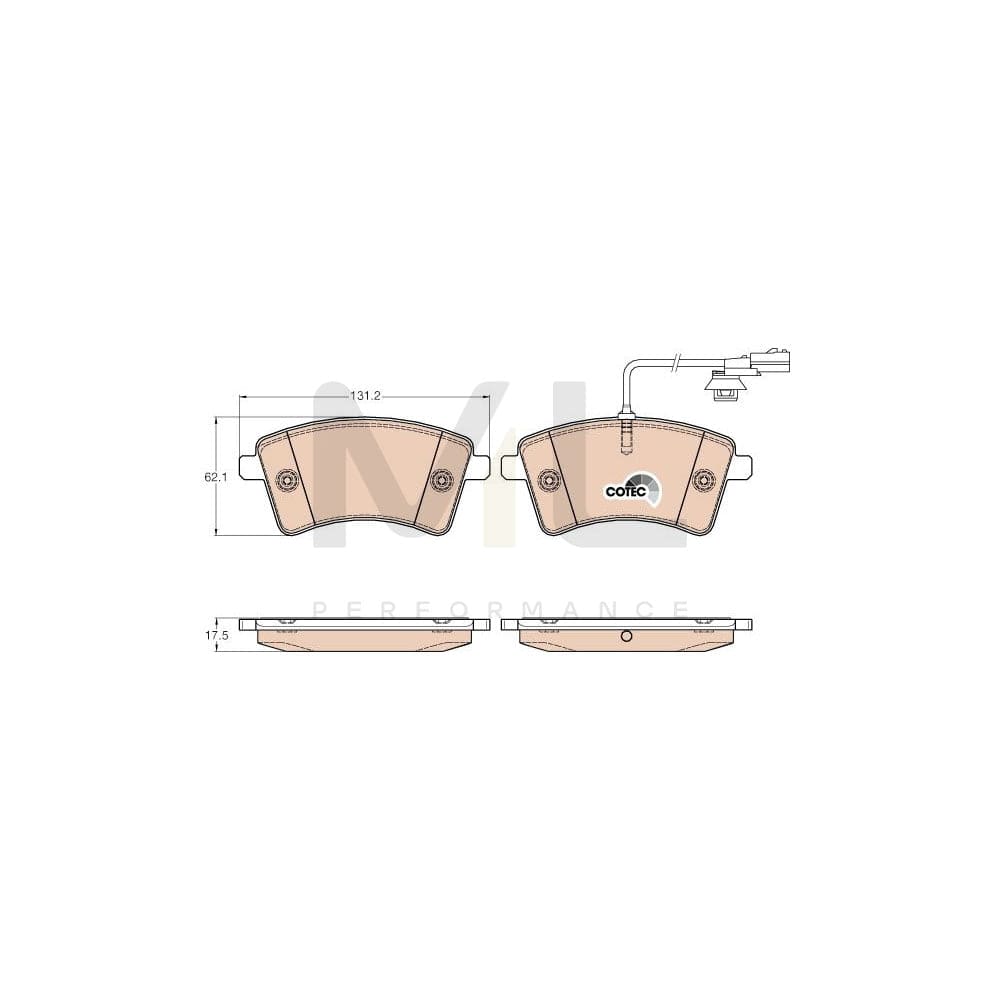 TRW Gdb1941 Brake Pad Set For Renault Kangoo Cotec, Incl. Wear Warning Contact