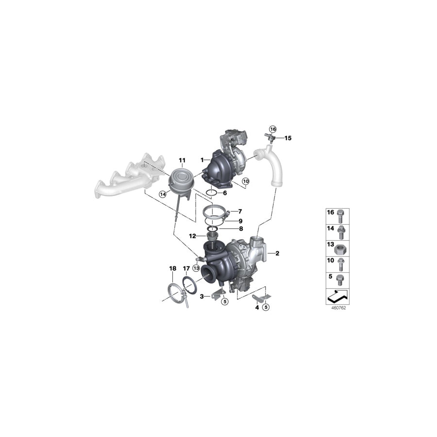 Genuine BMW 11658513570 G30 F33 F21 Turbine Control Flap Seal Face (Inc. 425d, 525d & 725Ld)