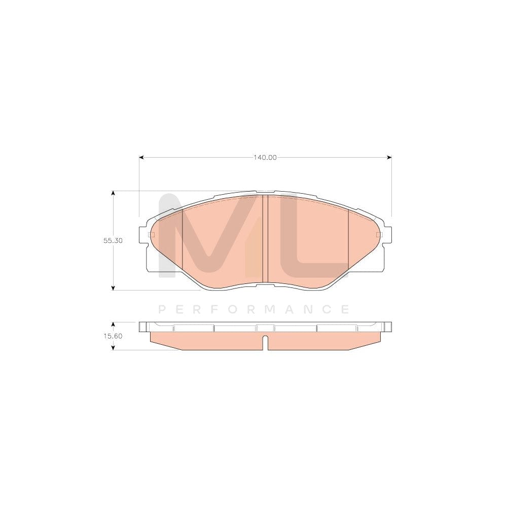TRW Gdb3532 Brake Pad Set For Toyota Hilux Vii Pickup Not Prepared For Wear Indicator