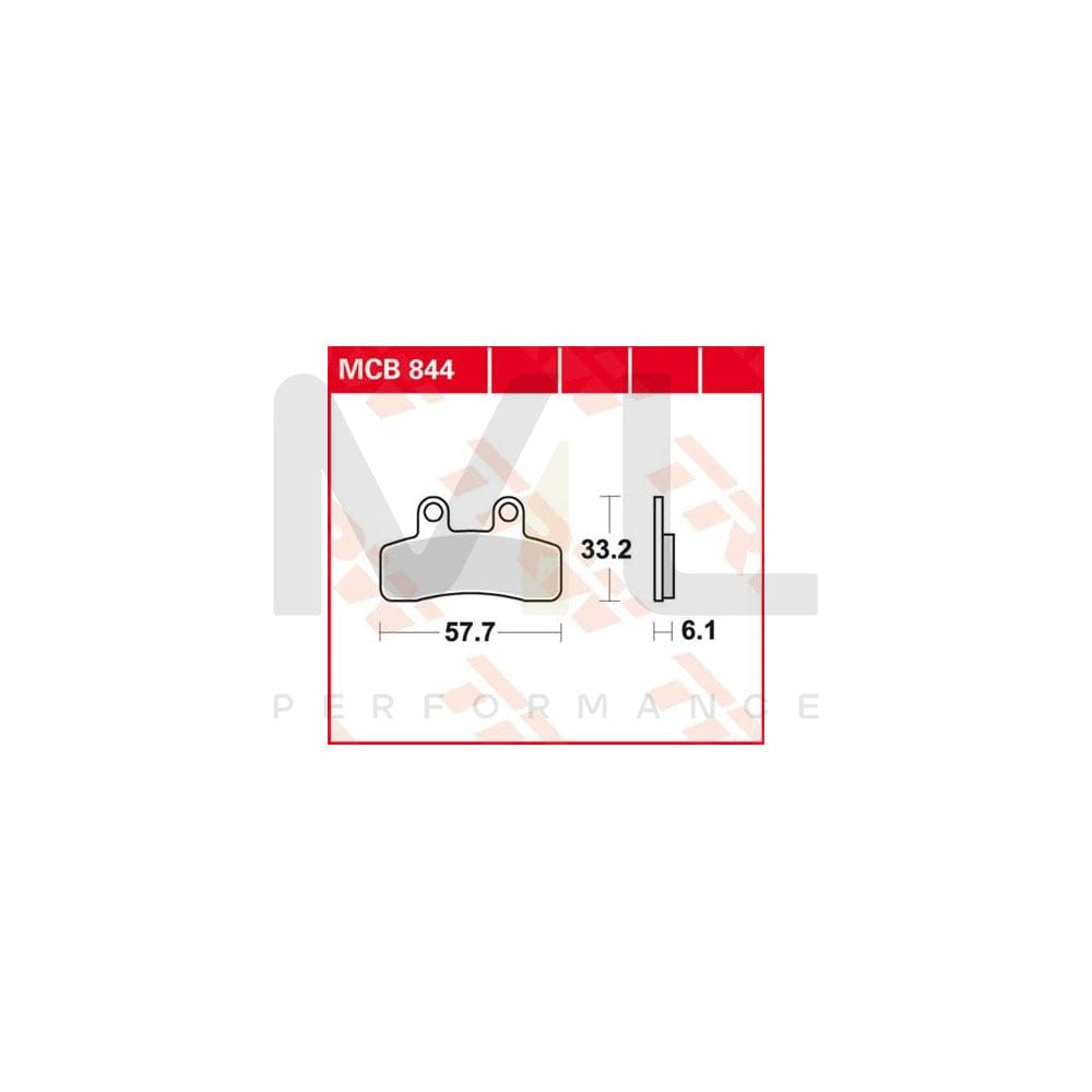 TRW Organic Allround Mcb844 Brake Pad Set