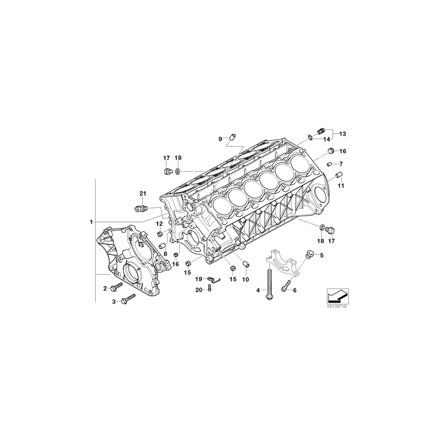 Genuine BMW 11427504951 E65 RR1 Oil Spraying Nozzle (Inc. Coupé, Drophead & 760LiS)