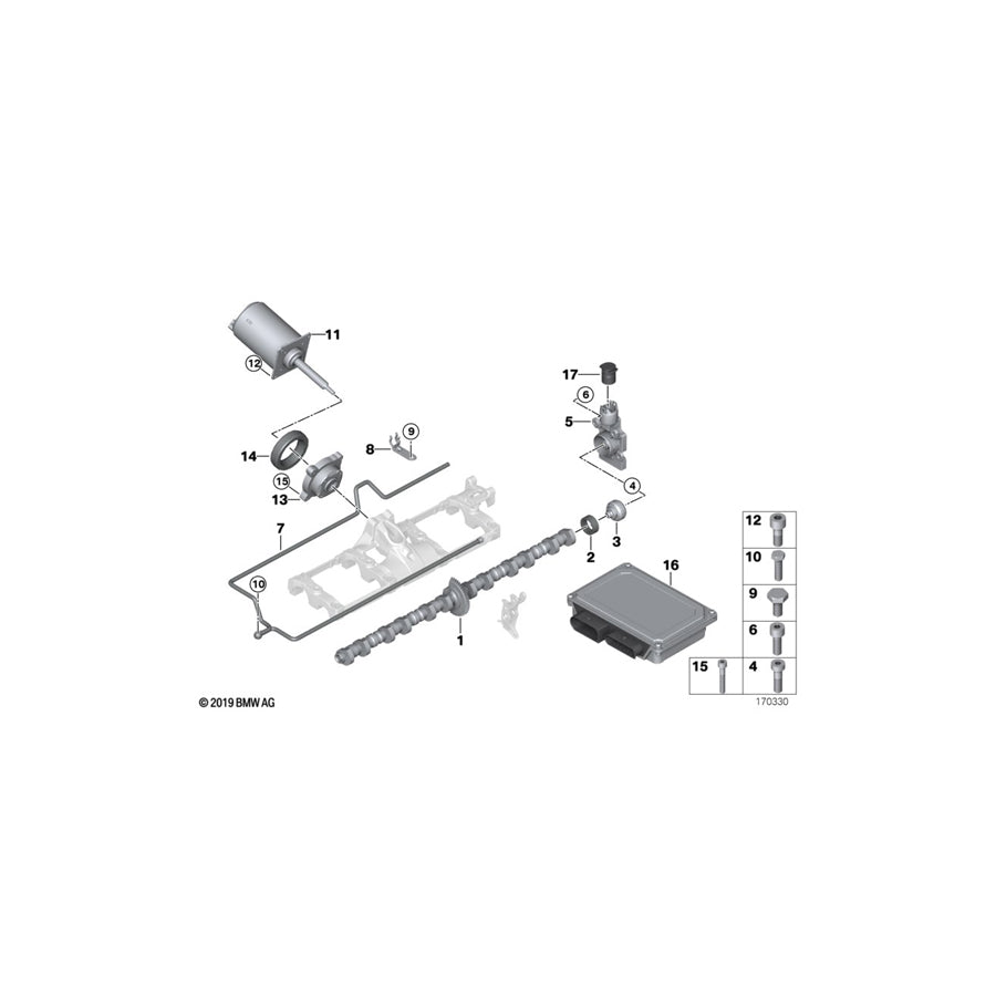 Genuine BMW 11427504496 E64 E70 E66 Oil Spray Tube ZYL. 1-4 (Inc. 545i, 540i & 740i)