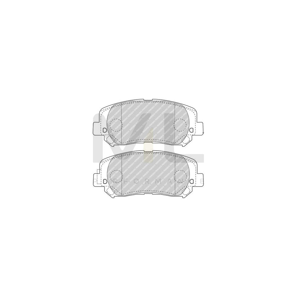 Ferodo FDB4999 Brake Pad Set for Jeep Cherokee V (Kl) With Acoustic Wear Warning, With Accessories