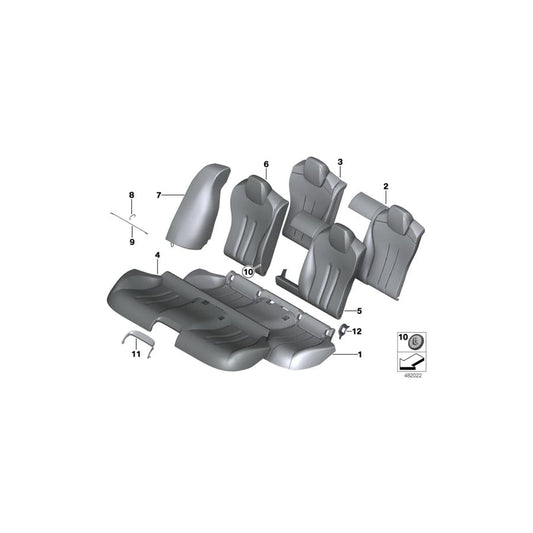 Genuine BMW 52207400012 Side Finisher, Leather, Right COGNAC/SCHW. (Inc. 640d, 650iX 4.0 & 650i)