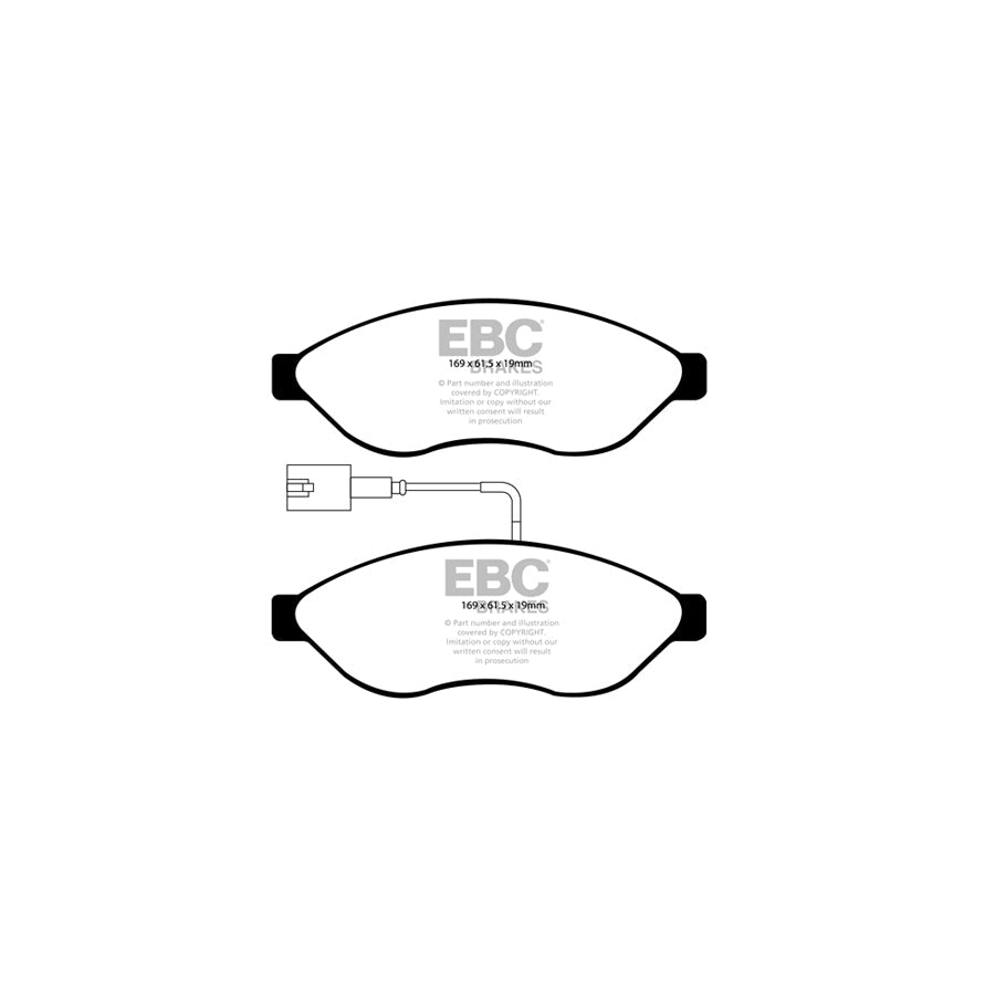 EBC DP1968 Citroen Fiat Peugeot Ultimax Front Brake Pads - Brembo Caliper 2 | ML Performance UK Car Parts