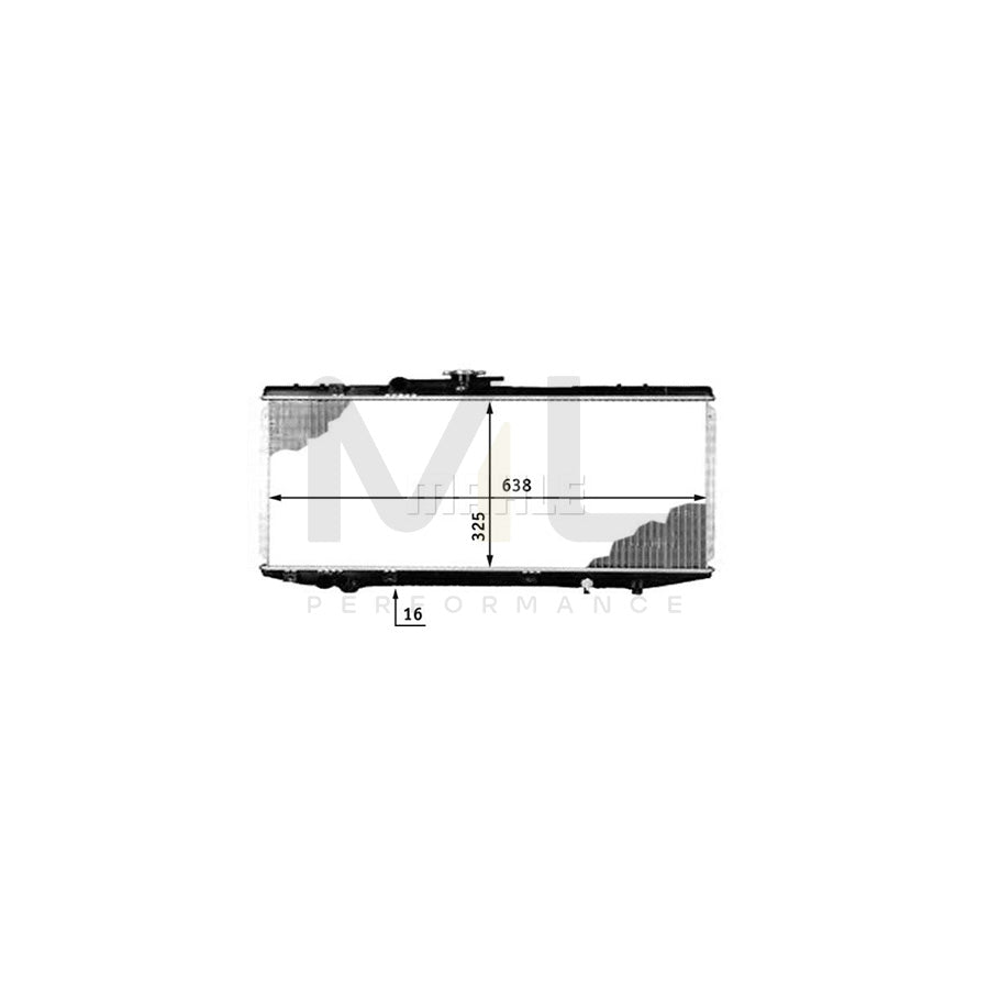 MAHLE ORIGINAL CR 536 000S Engine radiator for TOYOTA Starlet IV Hatchback (P80) Brazed cooling fins, Manual Transmission | ML Performance Car Parts