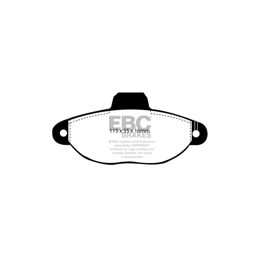 EBC PD01KF467 Fiat 500 Greenstuff Front Brake Pad & Plain Disc Kit  2 | ML Performance UK Car Parts