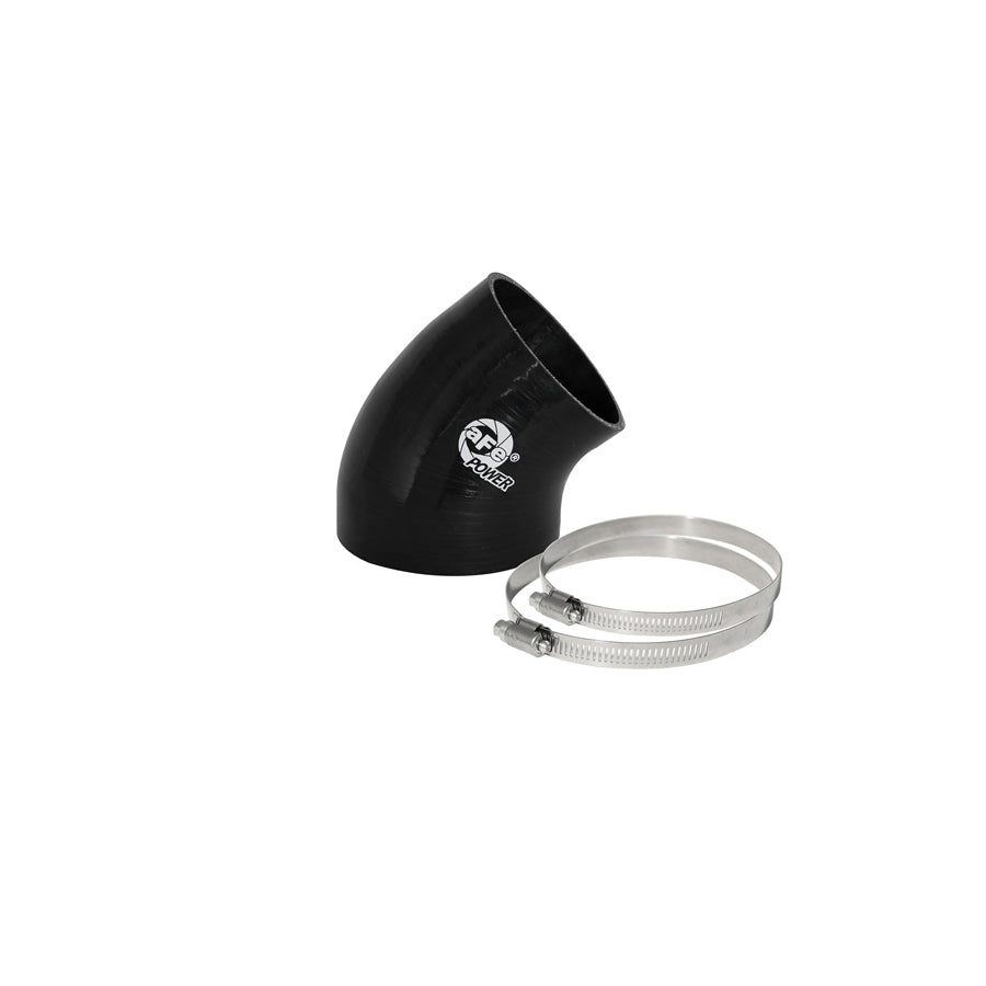 aFe 59-00047 (4 IN ID to 3-1/2 IN ID x 40-Deg.) Elbow Reducing Coupler - Black Replacement Coupling Kit