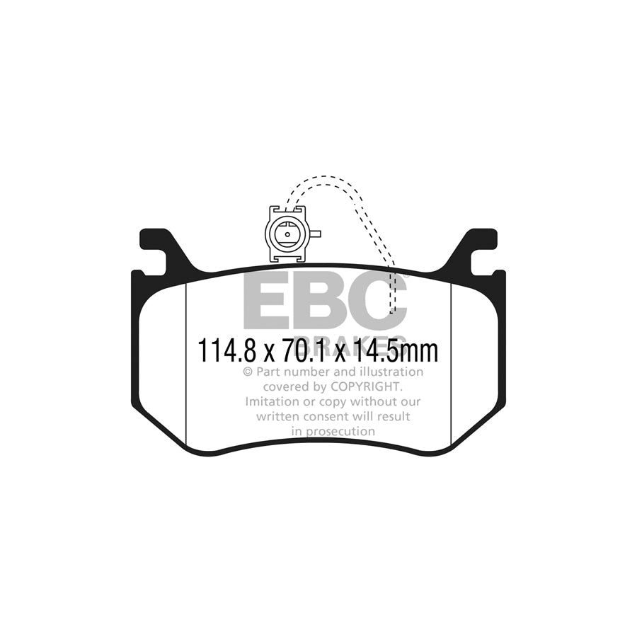EBC DP42326R Alfa Romeo Yellowstuff Rear Brake Pads - Brembo Caliper (Inc. Giulia & Stelvio) 2 | ML Performance UK Car Parts