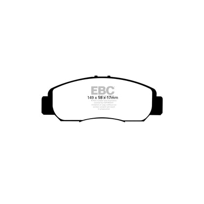 EBC PD13KF368 Honda Yellowstuff Front Brake Pad & GD Disc Kit - Akebono Caliper (Inc. Civic & FR-V) 2 | ML Performance UK Car Parts