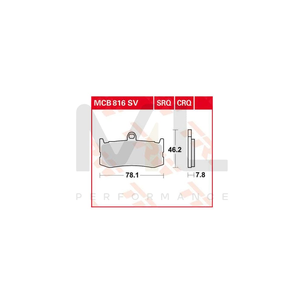 TRW Hyper Carbon Racing Mcb816Crq Brake Pad Set