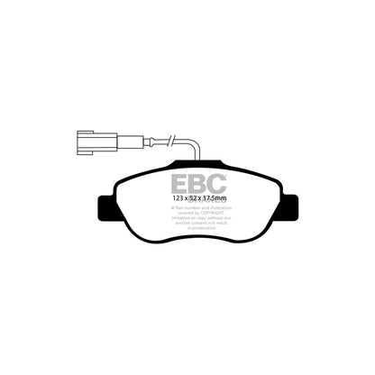 EBC DP1573/2 Fiat Ford Ultimax Front Brake Pads (Inc. 500 & Ka) 2 | ML Performance UK Car Parts