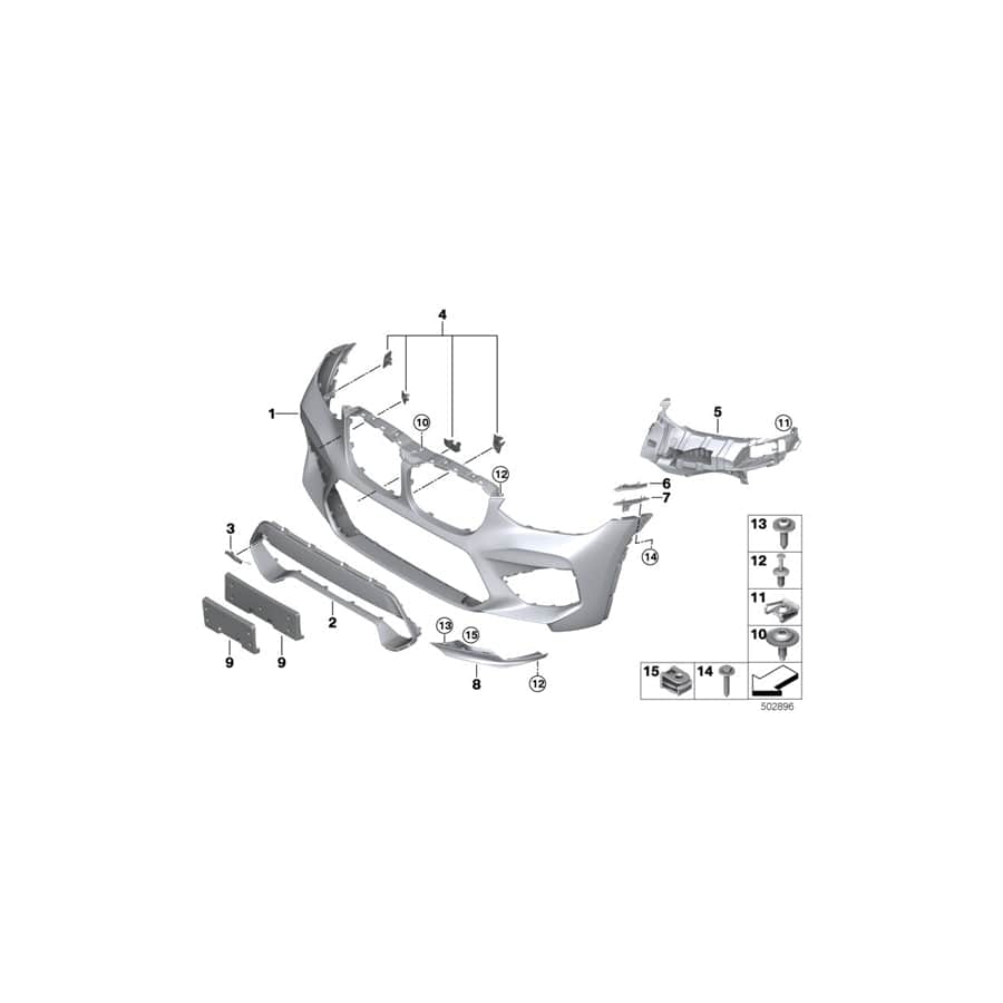 Genuine BMW 51118082475 TriCover, Bumper, Primed, Front US ICA (Inc. X3 M & X4 M)